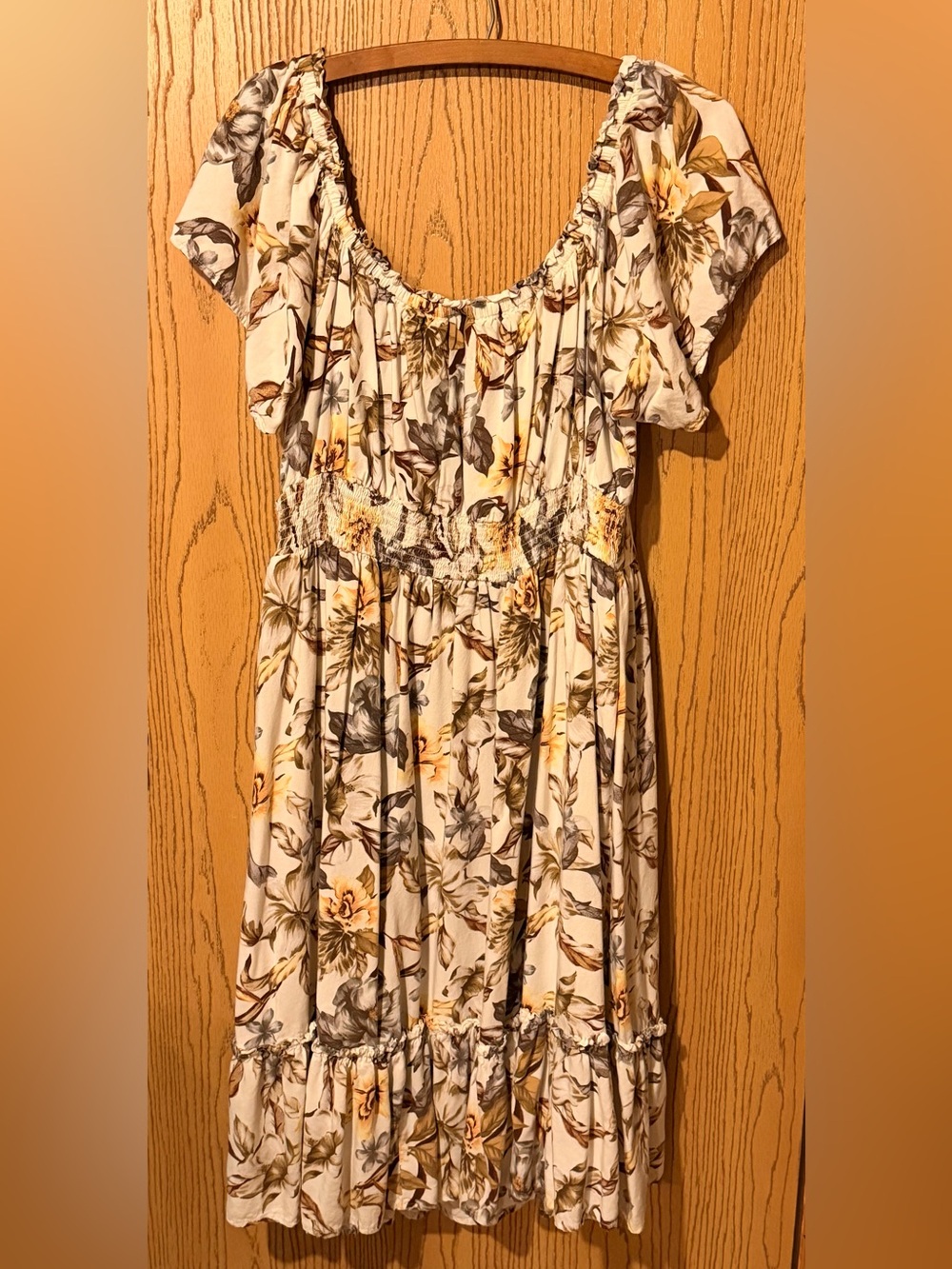 Challis Off-Shoulder Tea Dress - Picture 4 of 4
